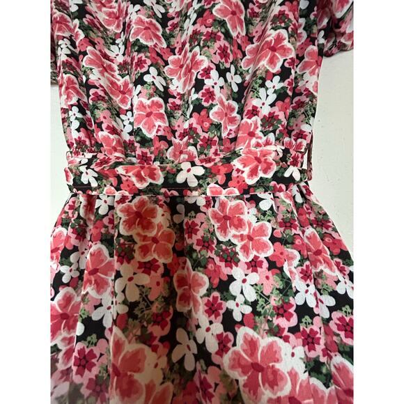 Sweet Salt Dress S Maxi Cherry Blossom Floral Cottage Core Puffed Sleeve - Picture 4 of 13